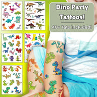 Dino Party Temporary Tattoos  (40+ Dino Tattoos)