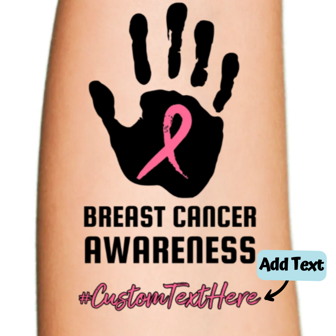 Hand and Pink Ribbon Paint