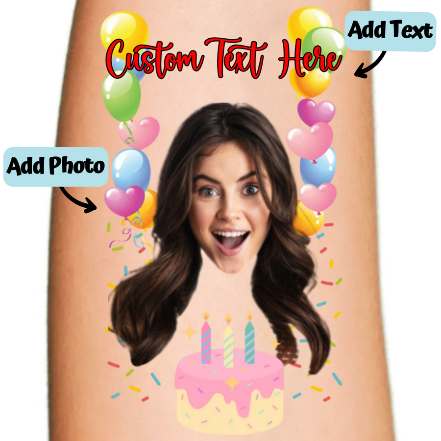 Birthday Cake and Balloons