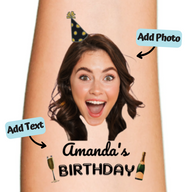 Birthday Champagne Temporary Tattoo Application