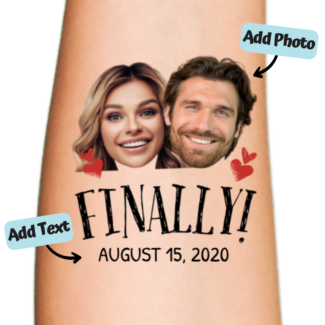 Finally Married Custom Wedding Temporary Tattoo