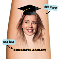 Graduation Hat Temporary Tattoo