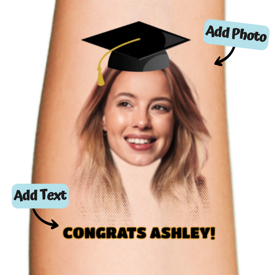 Graduation Hat Temporary Tattoo