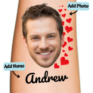 Sweet Multi Heart Anniversary Temporary Tattoo