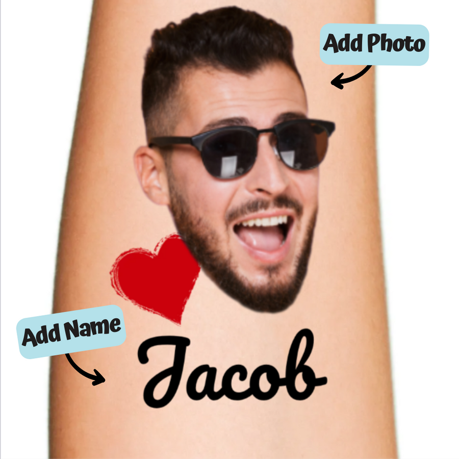 Single Heart Love Custom Tattoo for Bachelorette Party