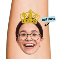 Birthday Crown Custom Temporary Tattoo