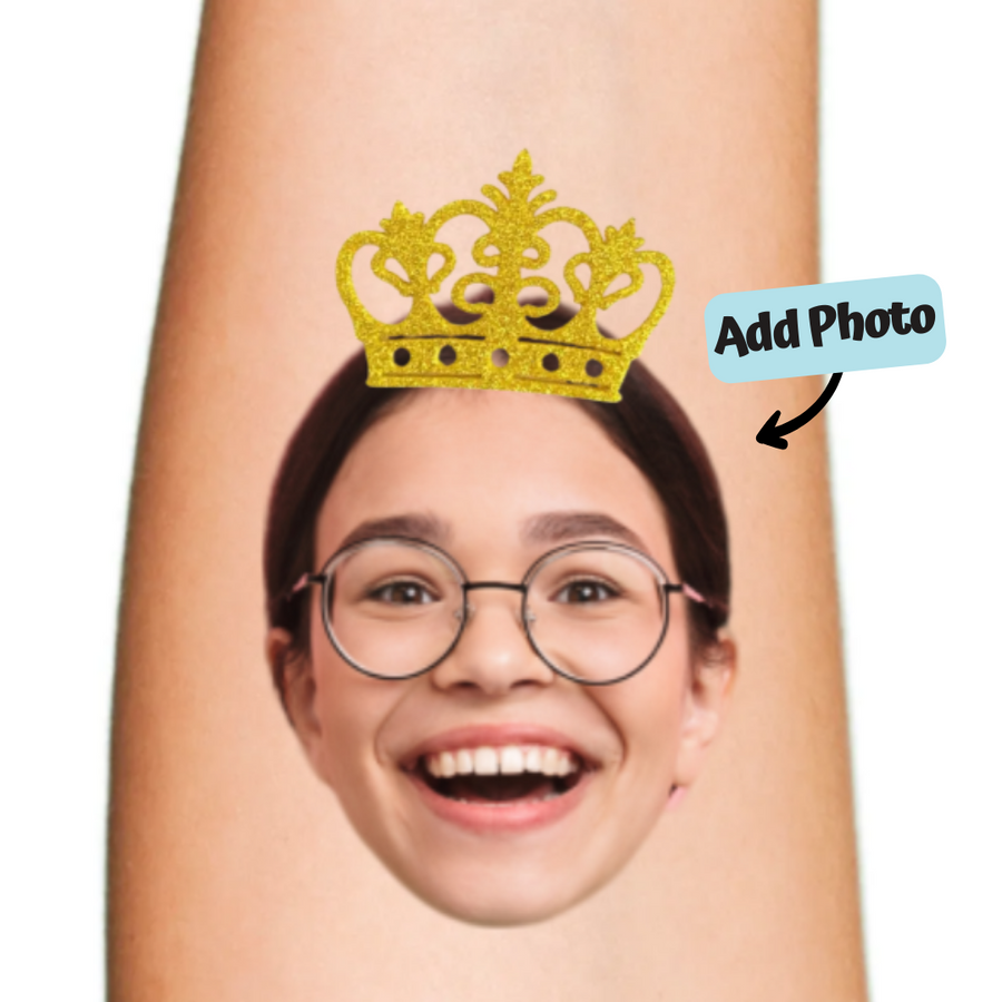 Birthday Crown Custom Temporary Tattoo