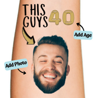 This Guy's Birthday Temporary Tattoo