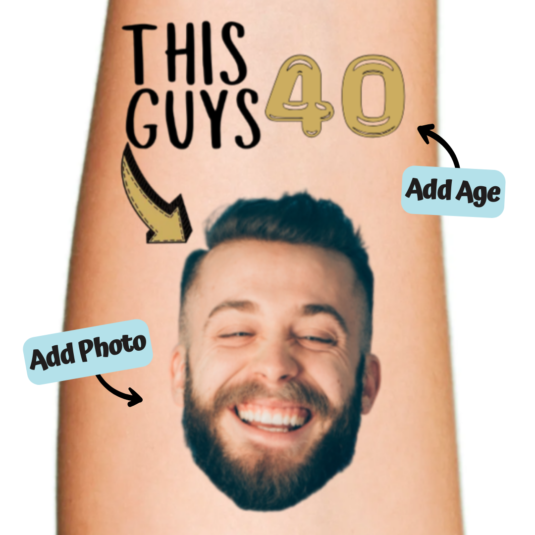 This Guy's Birthday Temporary Tattoo