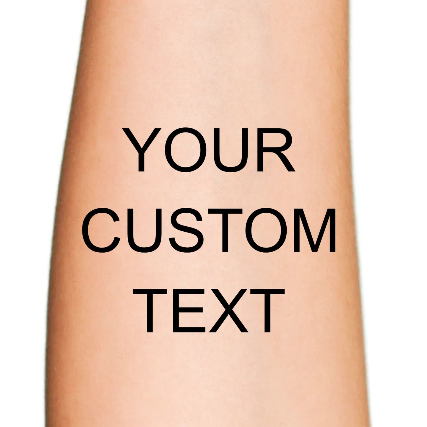 Custom Text Temporary Tattoo