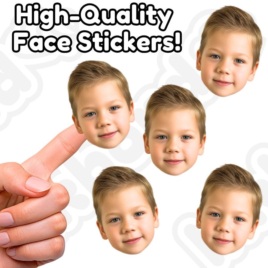 Custom photo face stickers - party add-ons