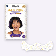 Purple and Gold Game Day Speckles envelope with the six patch glitter freckle sheet