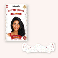 Red and Gold Game Day Speckles envelope with the six patch glitter freckle sheet