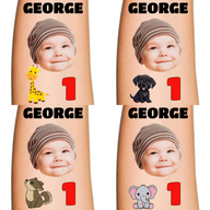 Birthday Animals - Owl, Giraffe, Puppy, Pup and Elephant