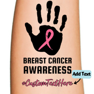 Hand and Pink Ribbon Paint