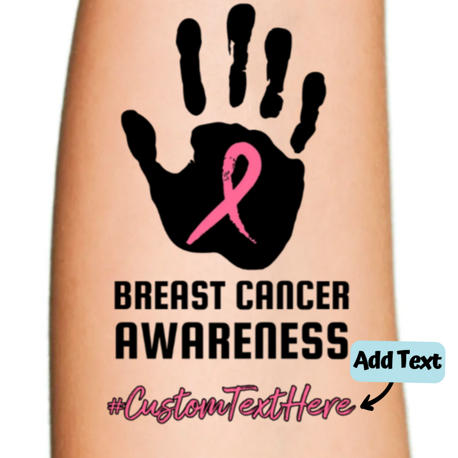 Hand and Pink Ribbon Paint