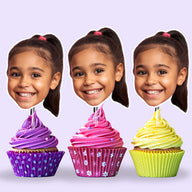 Custom Photo Face Cupcake Toppers