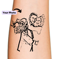 Custom Photo Sketch Temporary Tattoo