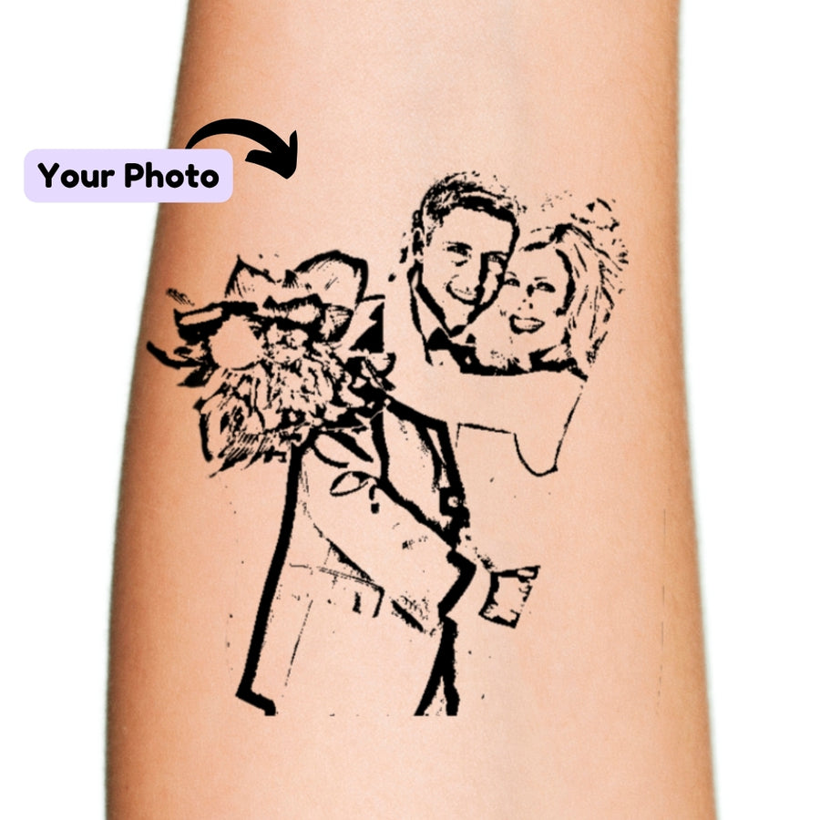 Custom Photo Sketch Temporary Tattoo
