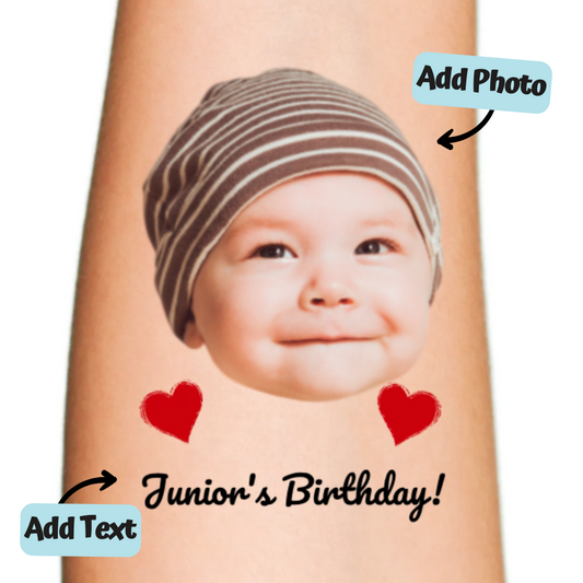 Junior Birthday Custom Temporary Tattoo