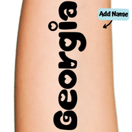 Custom Name Text Tattoo
