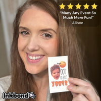 Face Cut-Out Photo with Text Temporary Tattoo