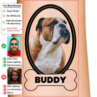 Dog Memorial with Oval Border Custom Temporary Tattoo