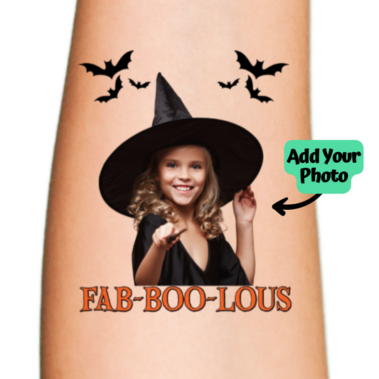 Fab-boo-lous Customizable Temporary Halloween Tattoo