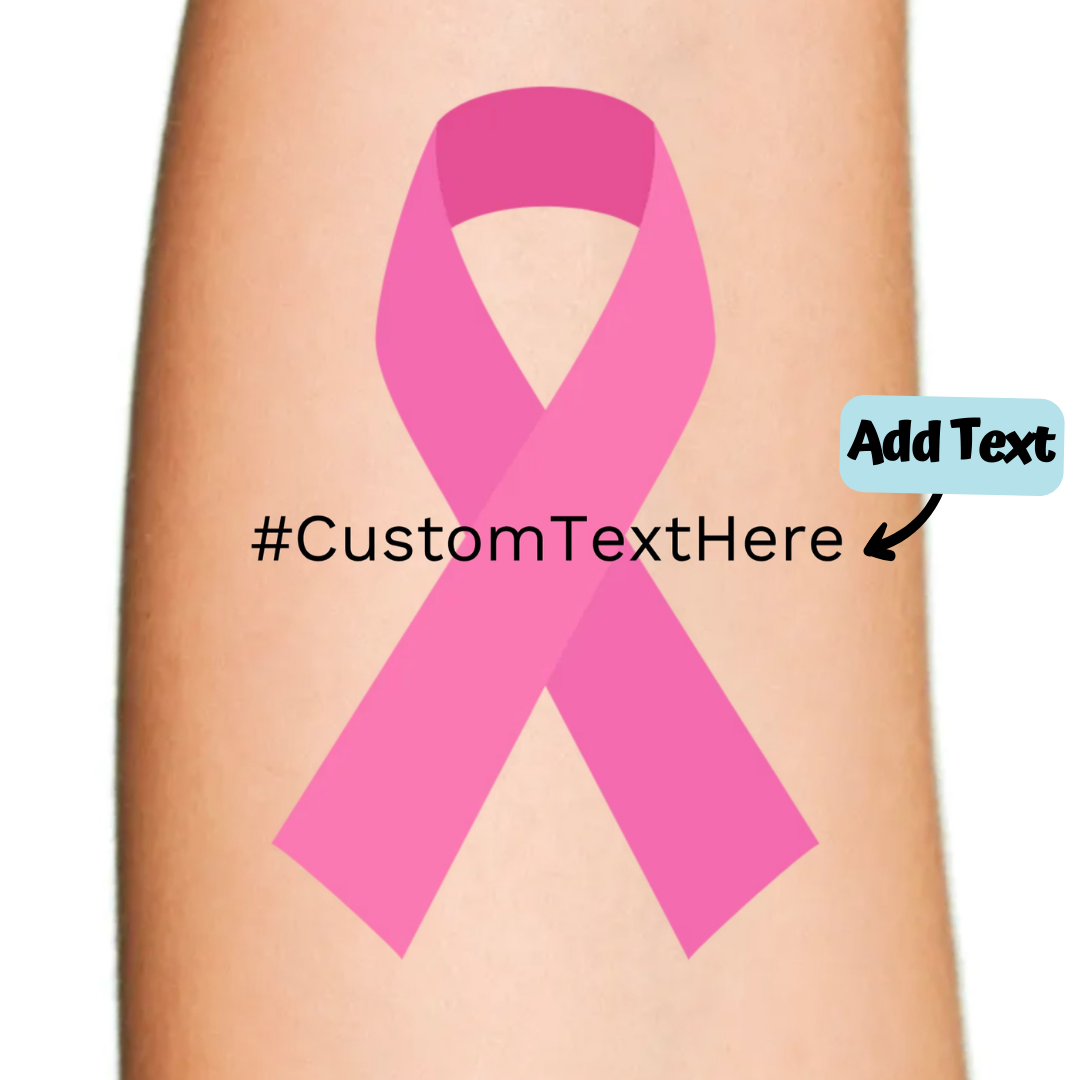 Pink Ribbon with Custom Text