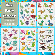 Dino Party Temporary Tattoos  (40+ Dino Tattoos)