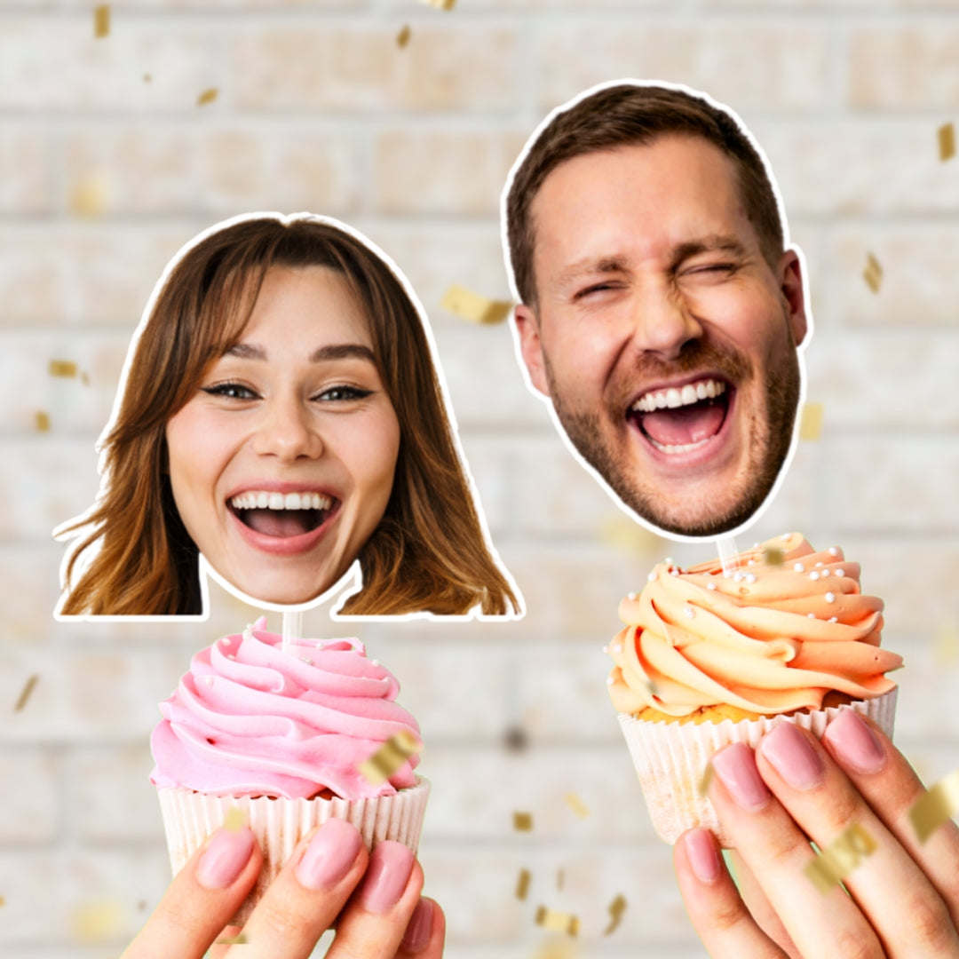 Custom Photo Face Cupcake Toppers