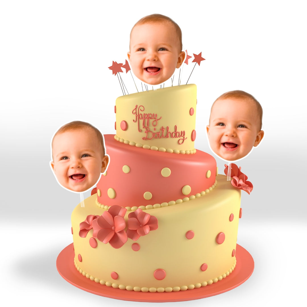 Custom Photo Face Cupcake Toppers