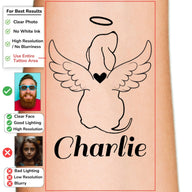 Minimalist Pet Outline Memorial Custom Temporary Tattoo