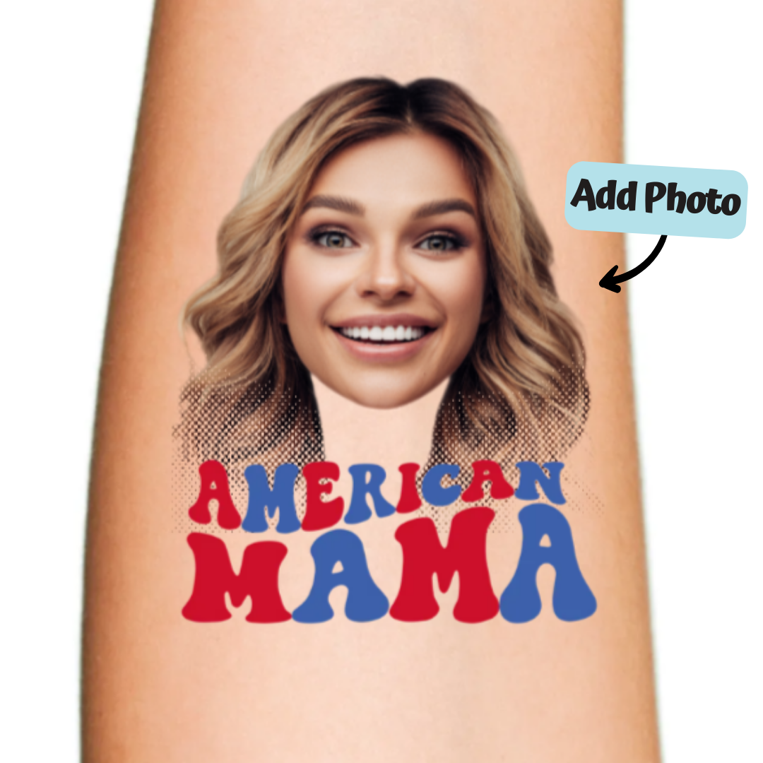American Mama Temporary Tattoo for July 4th Party