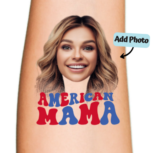 American Mama Temporary Tattoo for July 4th Party