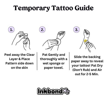 Customizable Wedding Ribbon Temporary Tattoo Application Guide