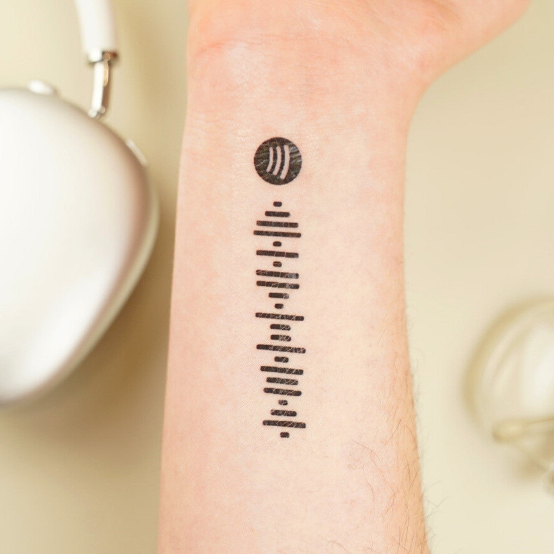 Custom Spotify Code Temporary Tattoo