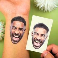 Cat Birthday Hat Custom Temporary Tattoo