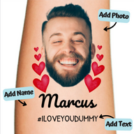 Love Tattoo With Hashtag Perfect for Anniversary, Bachelorette Party