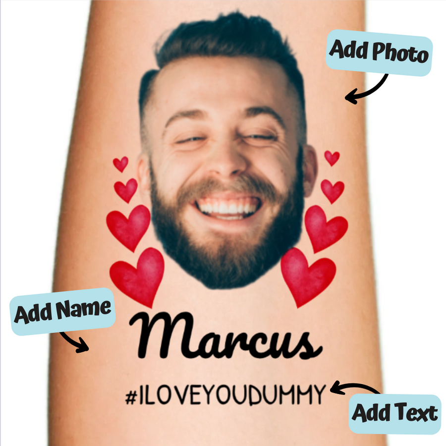 Love Tattoo With Hashtag Perfect for Anniversary, Bachelorette Party
