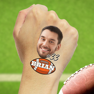 Custom Sports Face Tattoo