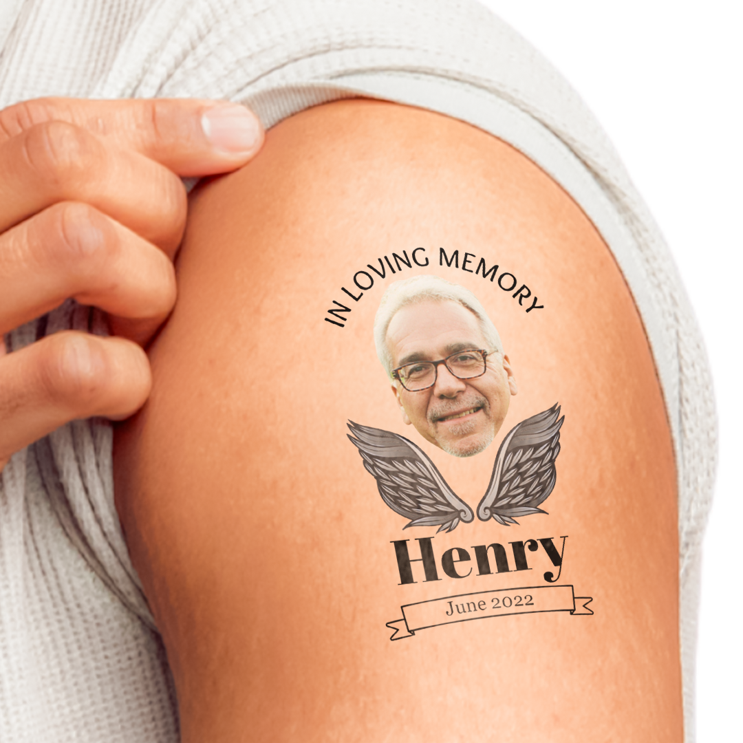 Memorial Face Cut-Out Custom Temporary Tattoo