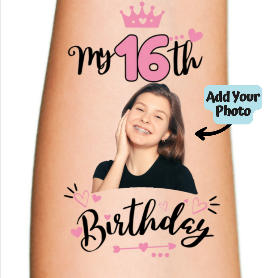 My 16th Birthday Temporary Tattoo