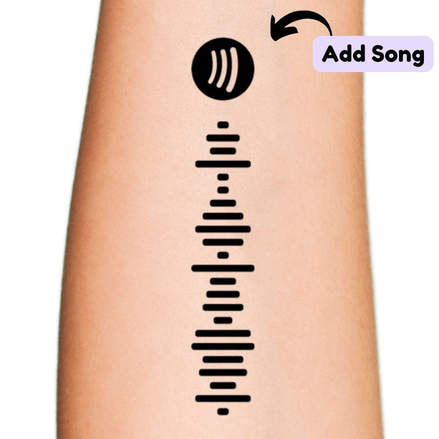 Custom Spotify Code Temporary Tattoo