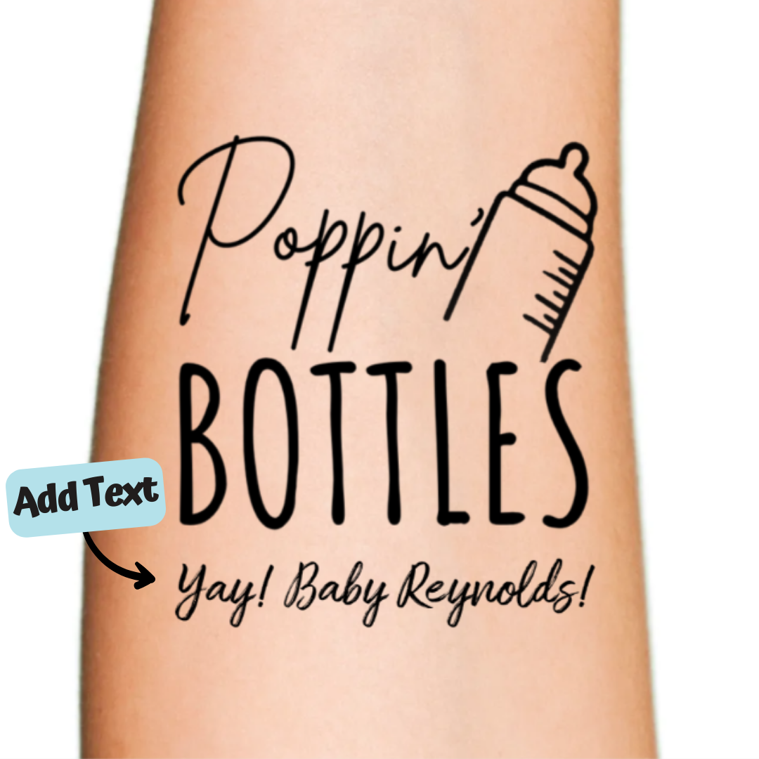 Poppin Bottles Temporary Tattoo