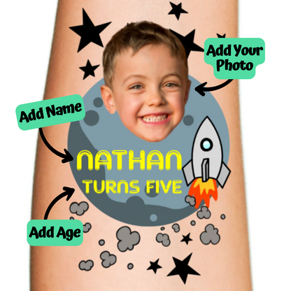 Rocketeer Custom Temporary Birthday Tattoo Online for Kids