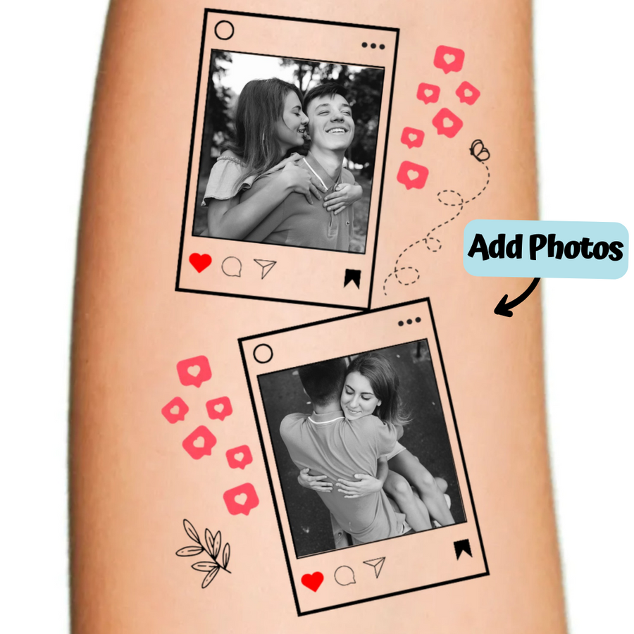 Social Media Frame - 2 Grayscale Photos