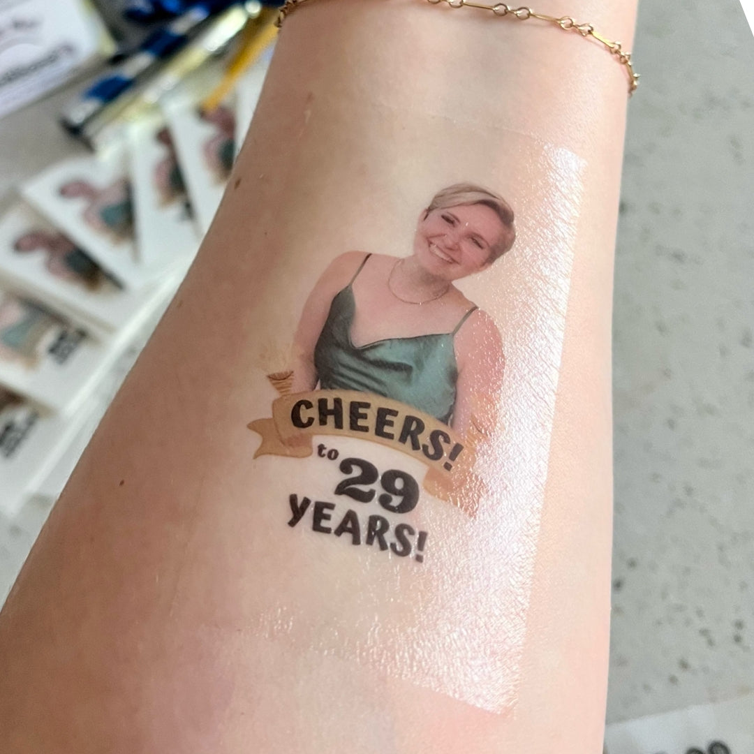 Cheers to Many Years! Custom Tattoo