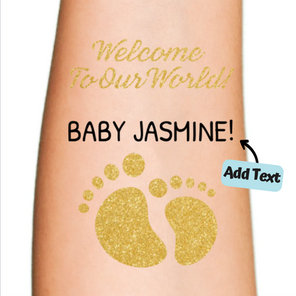 Welcome to Our World Temporary Tattoo for Baby