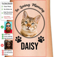Memorial Border with Paw Prints Custom Temporary Tattoo